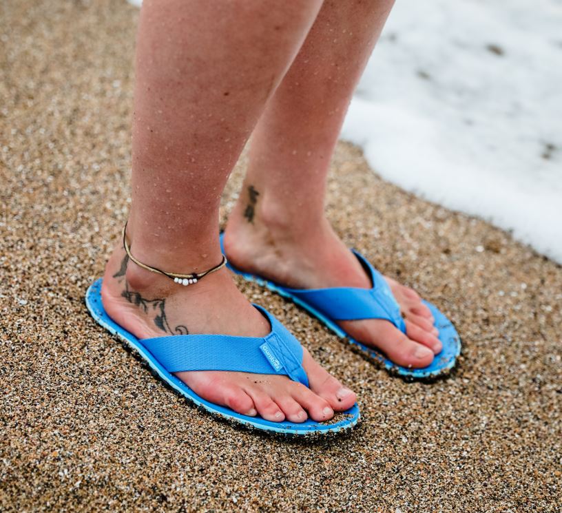 Duckbill Waterproof Flip Flops for Women in Navy