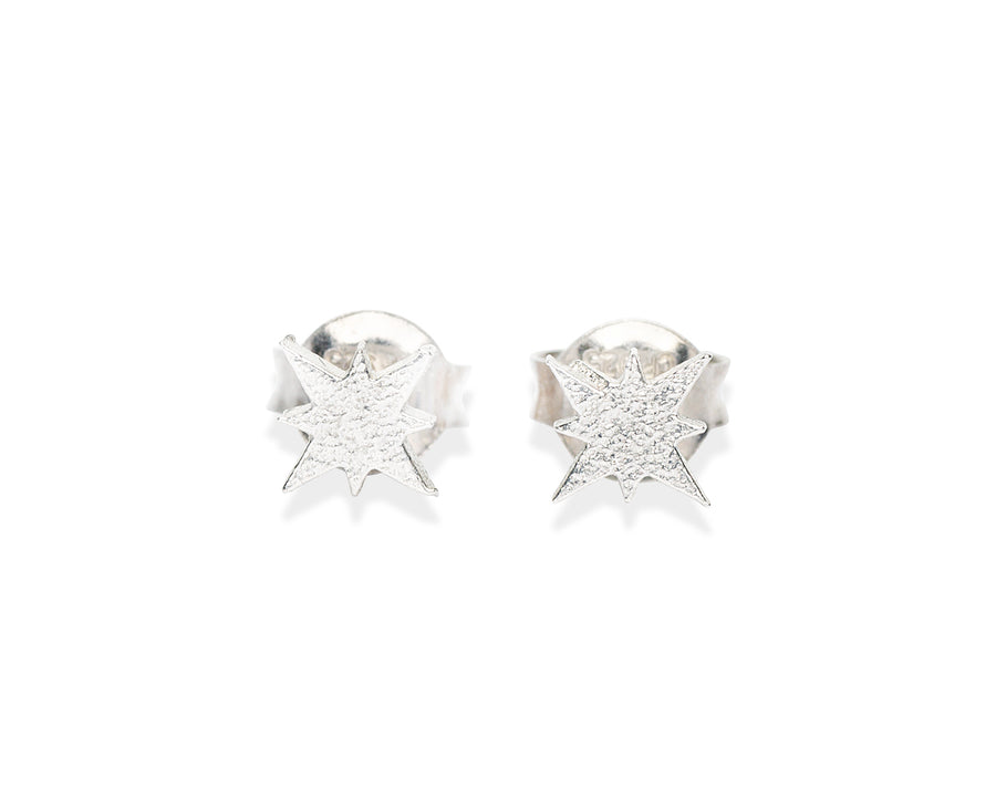 Ethical 3D Printed Silver Stud Earrings – Eco-Friendly & Handcrafted by New Vintage by Kriss at brixbailey.com