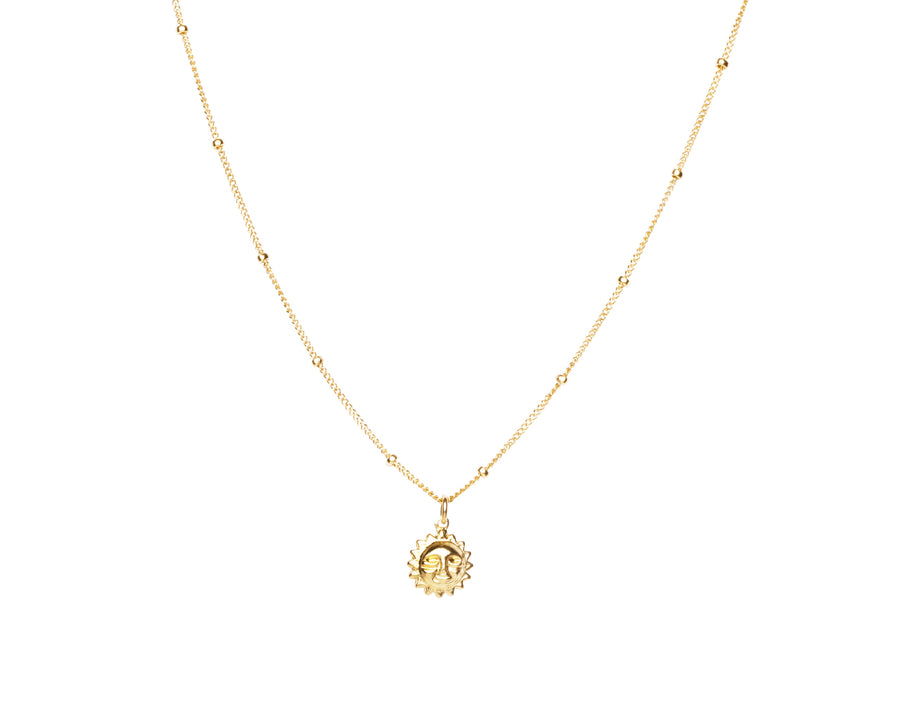 Gold Filled Sun Charm Necklace – Eco-Friendly & Handcrafted in Estonia by New Vintage by Kriss at brixbailey.com