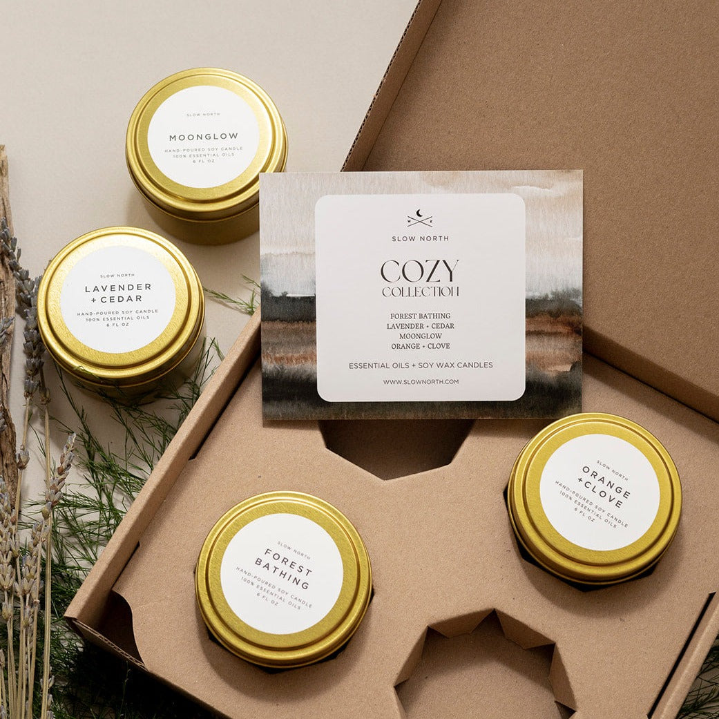 Cozy Collection 4 Pack Soy Wax Travel Candles