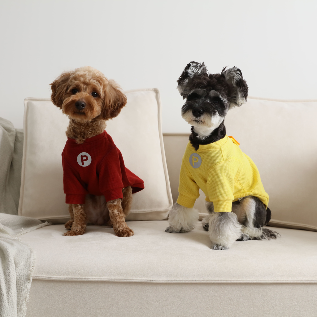 Red Waffle Embroidery T Shirt