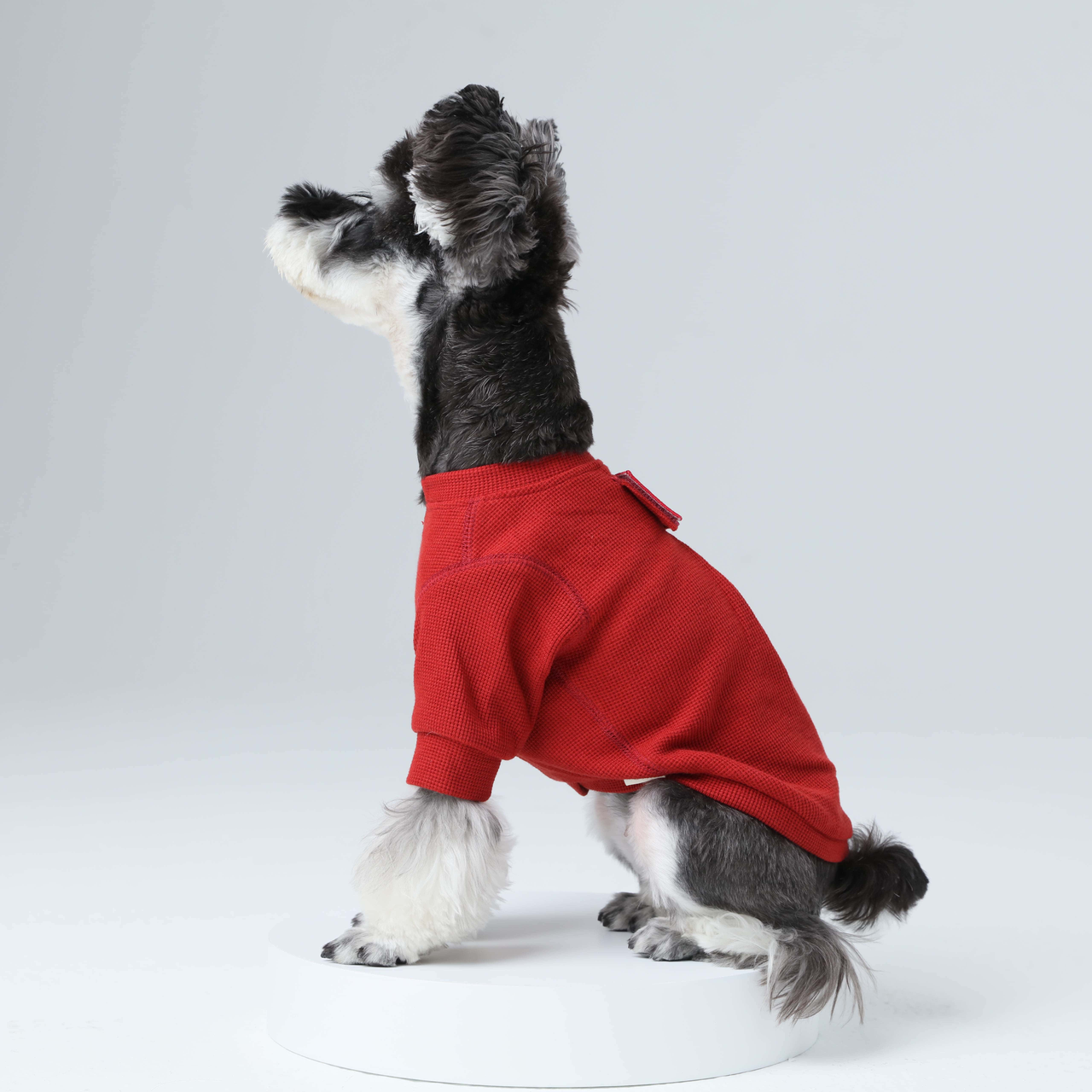 Red Waffle Embroidery T-Shirt