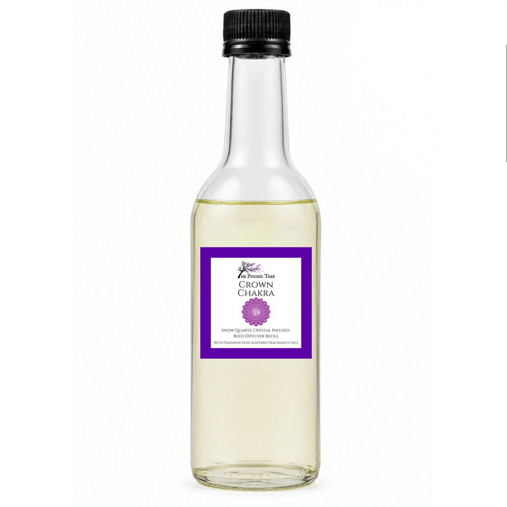 Crown Chakra Crystal Reed Diffuser with Snow Quartz