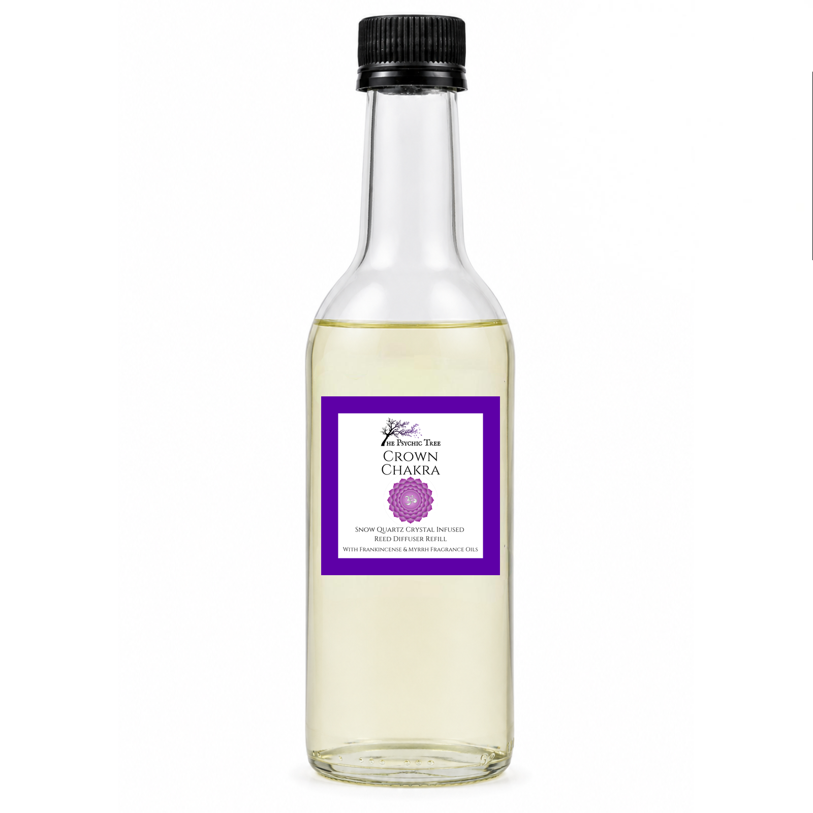 Crown Chakra Crystal Reed Diffuser with Snow Quartz