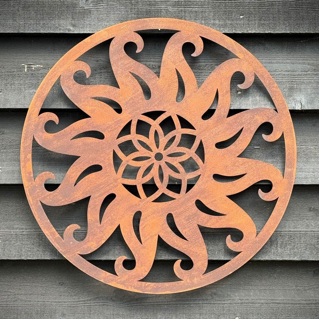 Rusty Metal Sun Decoration