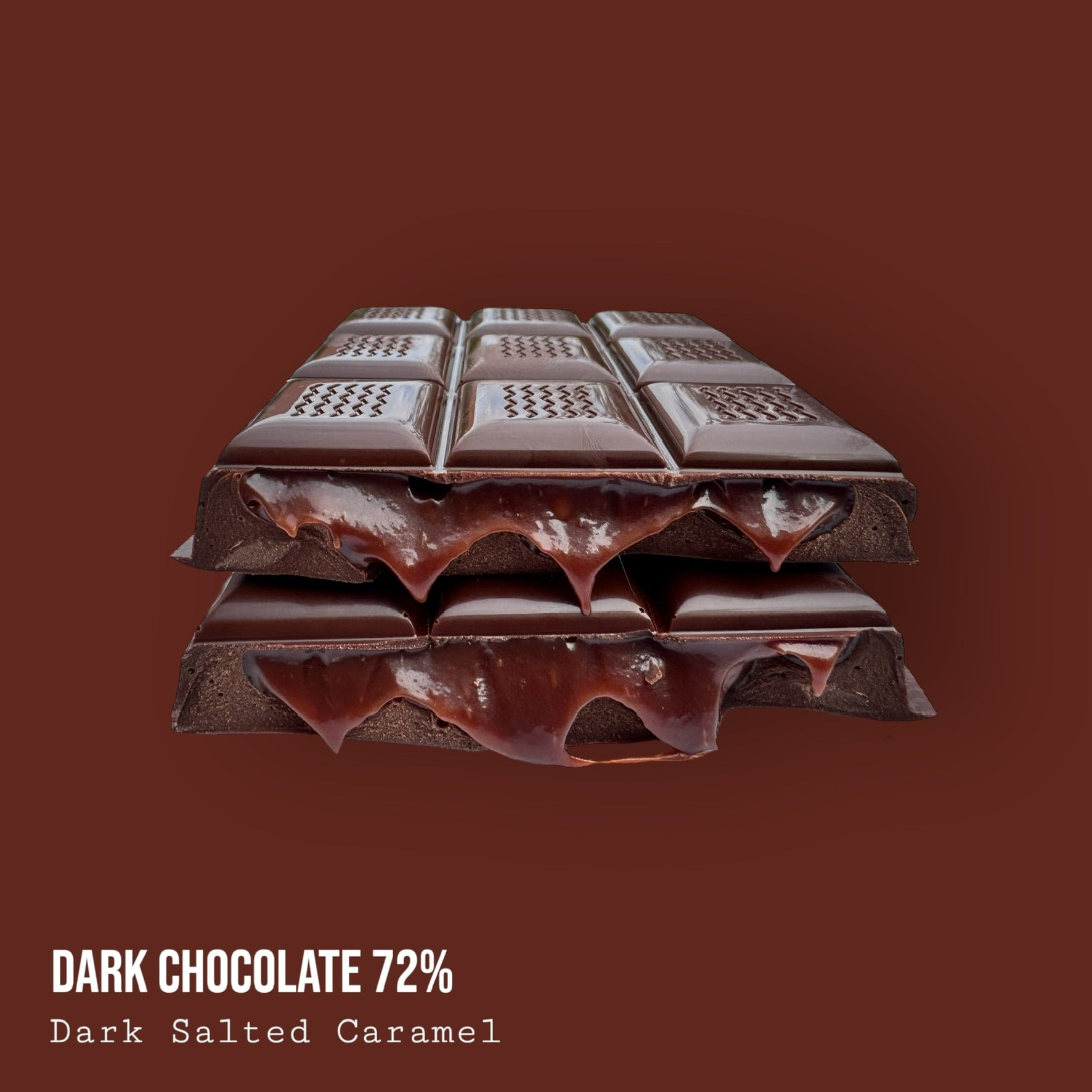 Single Origin Dark Perú 72% with Dark Chocolate Salted Caramel 110g