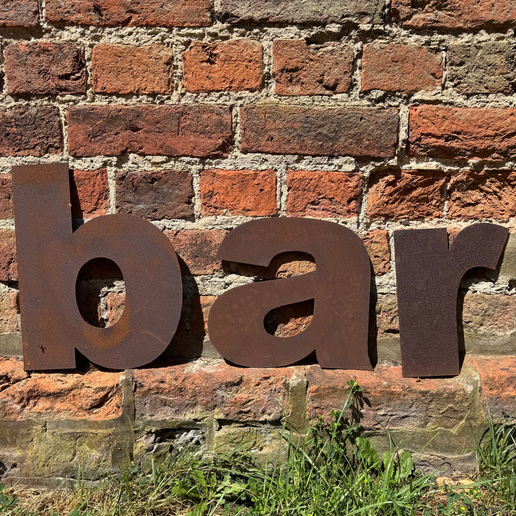 BAR Metal Letters Sign