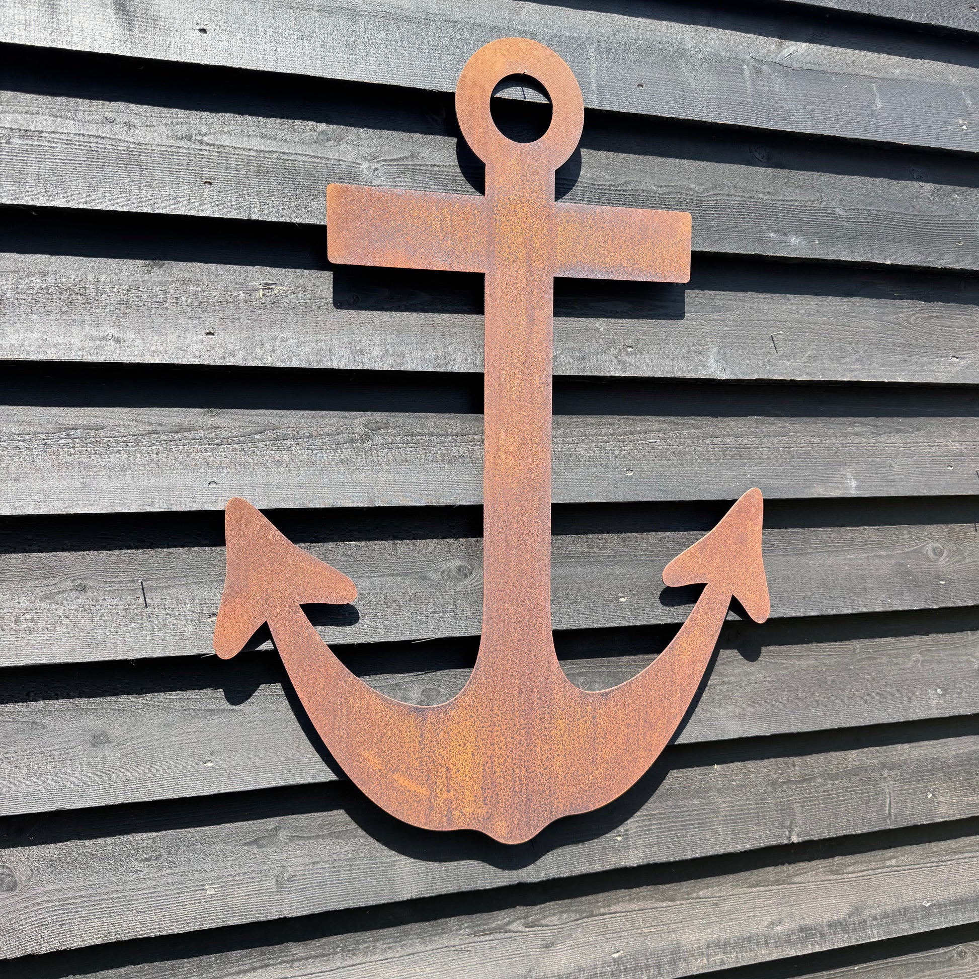 Large Rusty Metal Anchor Wall Decoration
