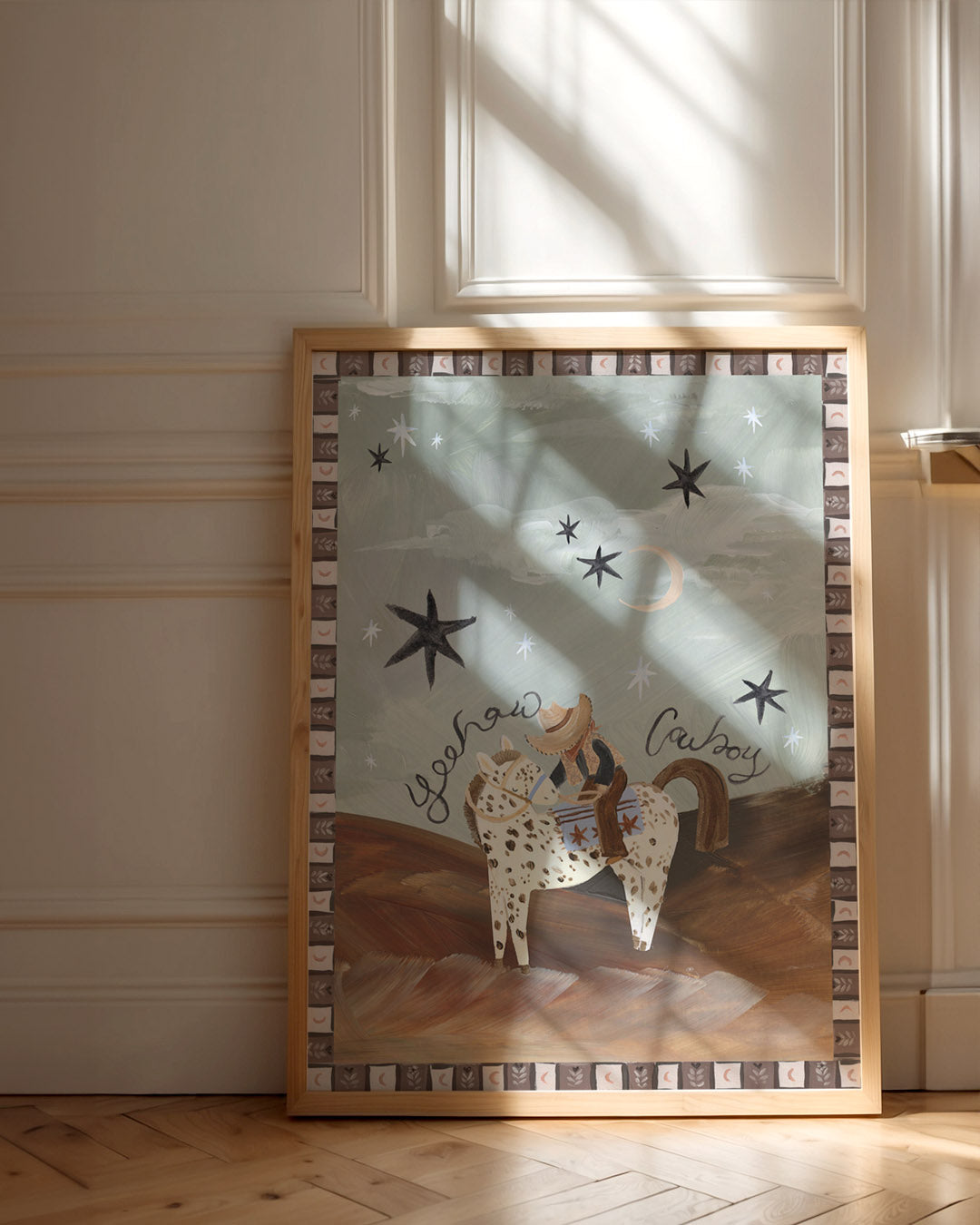 Desert Cowboy Horse Art Print