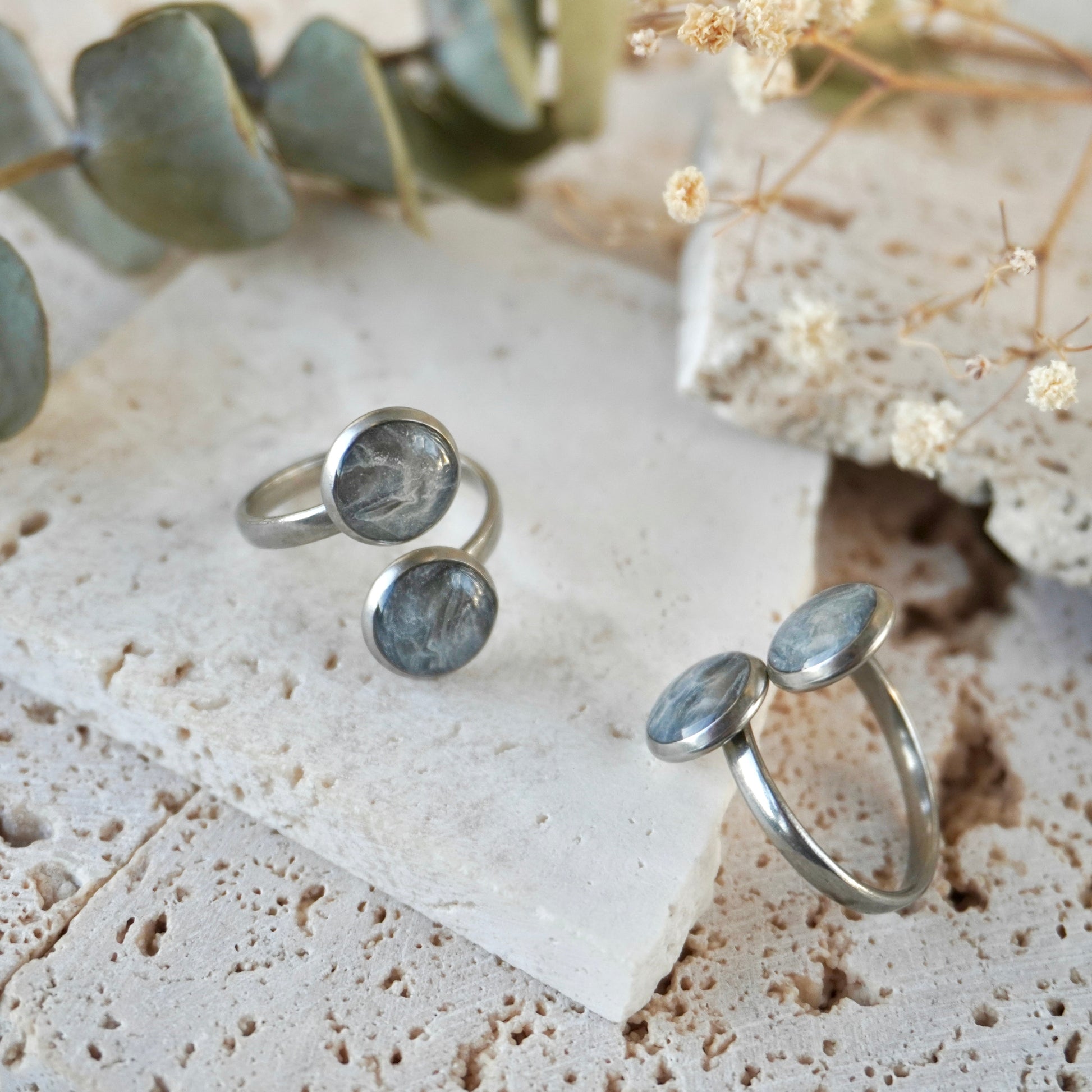 Stone Grey Duo Ring