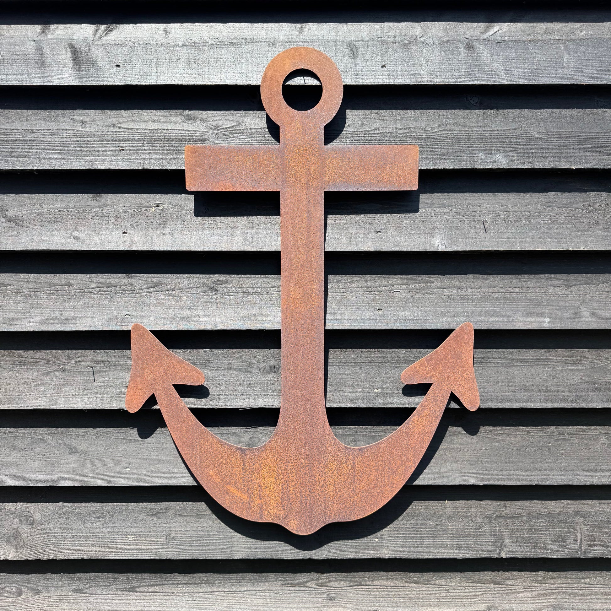 Large Rusty Metal Anchor Wall Decoration