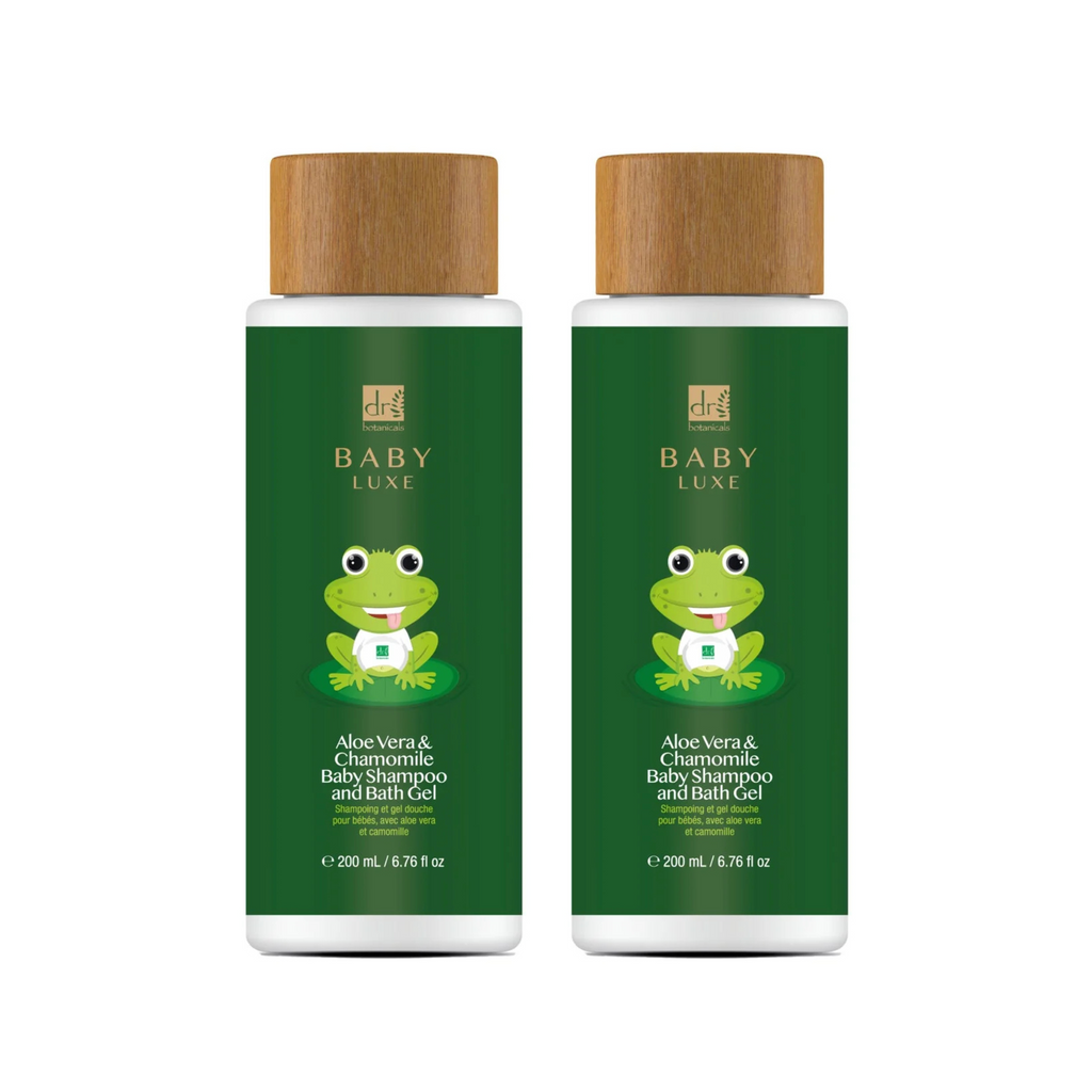 Baby Aloe Vera and Chamomile Shampoo and Bath Gel 200ml Twin Pack
