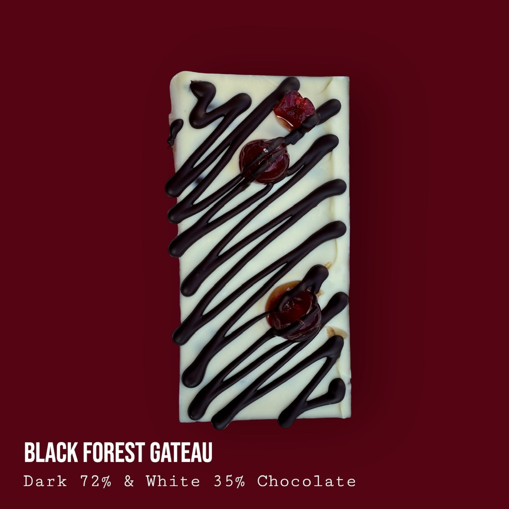 Black Forest Gateau Dark and White Chocolate Dessert Bar 250g