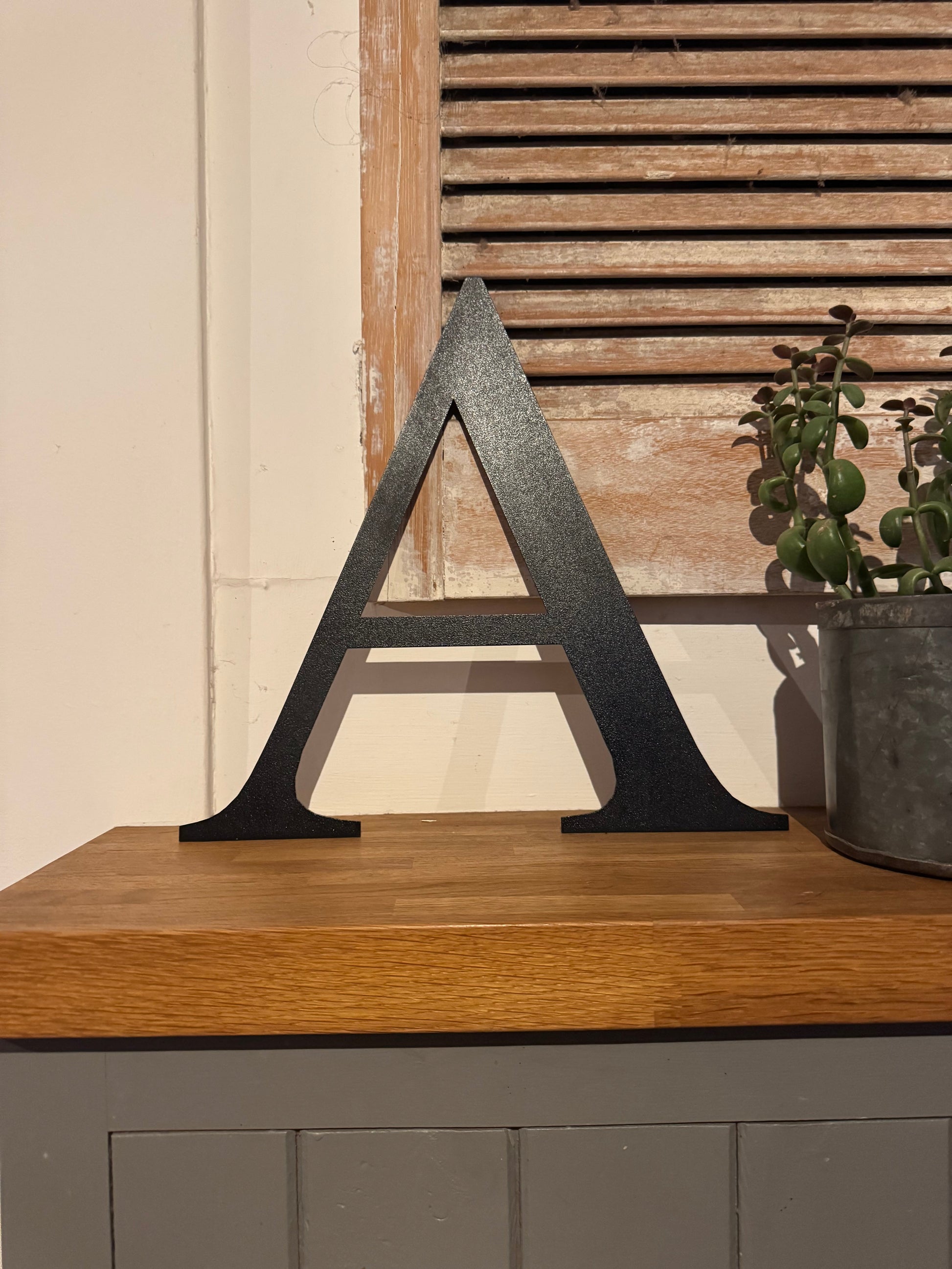 Rustic 5" or 12" Black Metal Classic Letters For  The Home And Garden