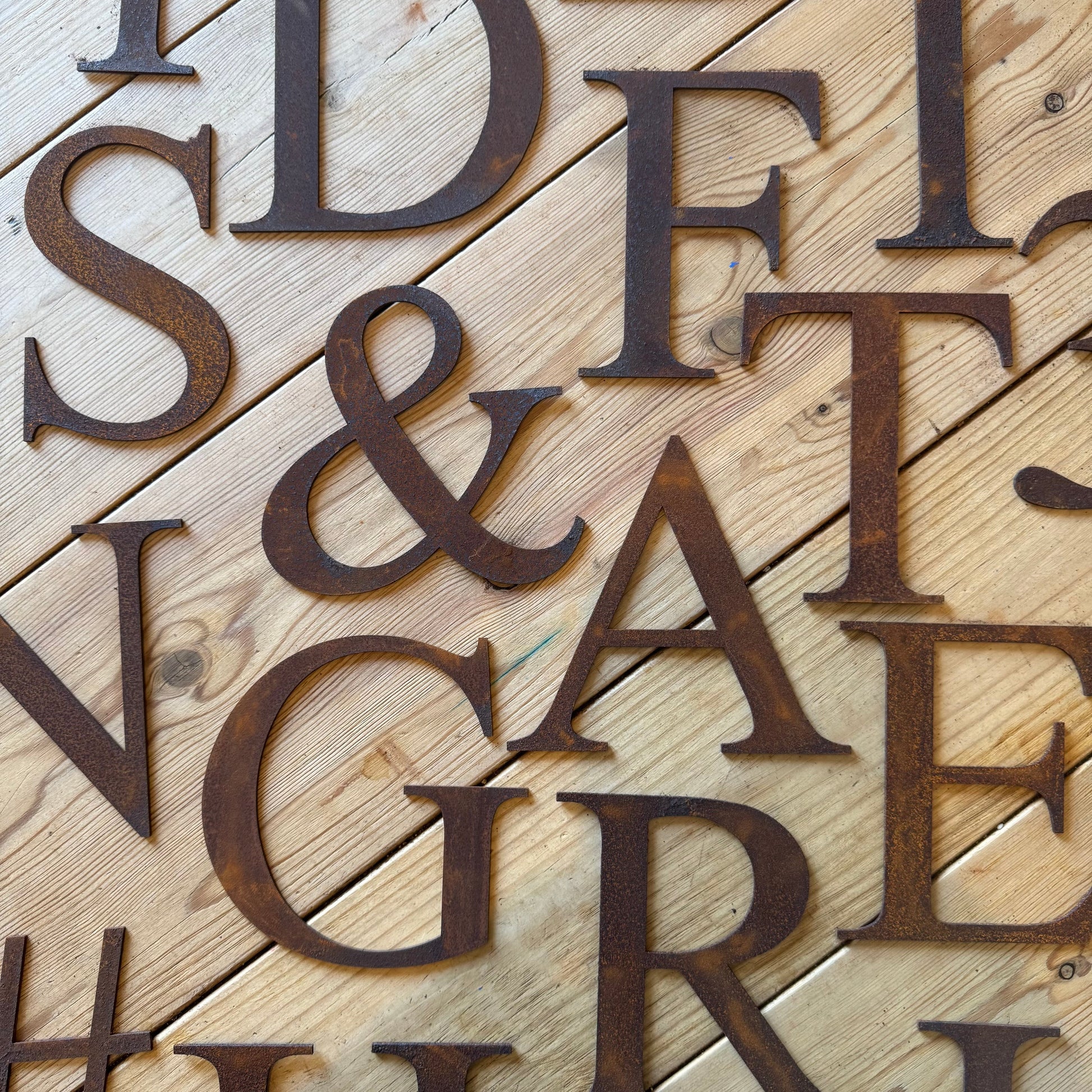 Classic Rusty Metal Letters 5" And 12" A-Z 0-9 Rustic Signs For The Home And Garden