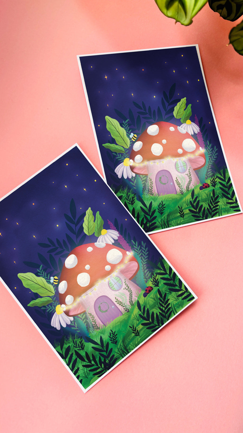 Whimsical Toadstool Art Print- Fairycore Wall Art: Multiple Sizes Available