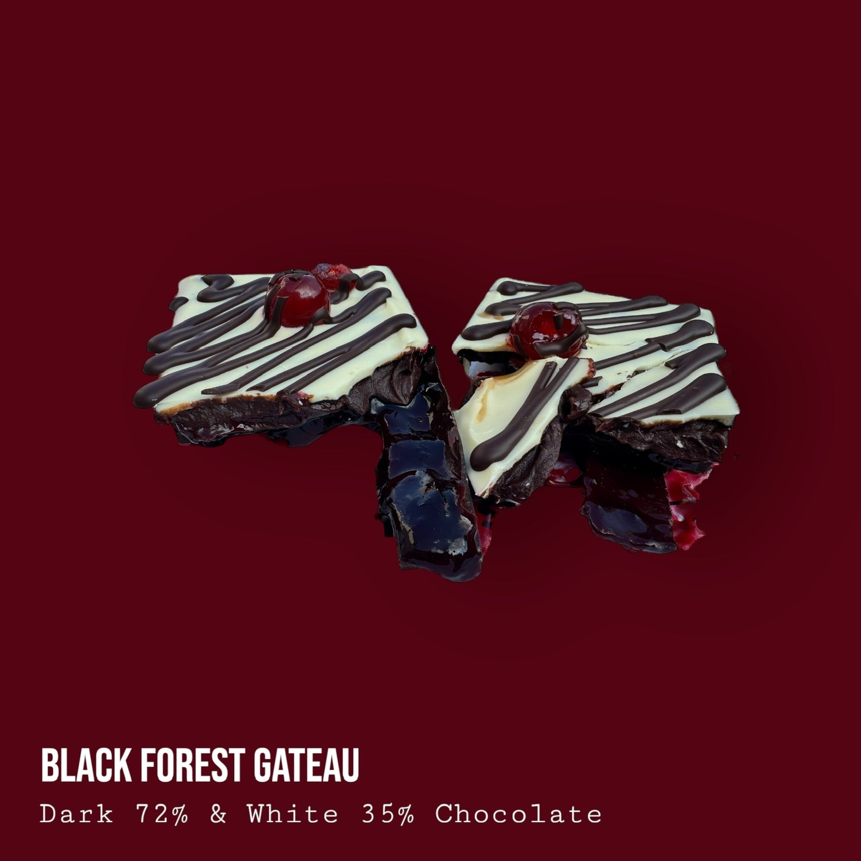 Black Forest Gateau Dark and White Chocolate Dessert Bar 250g