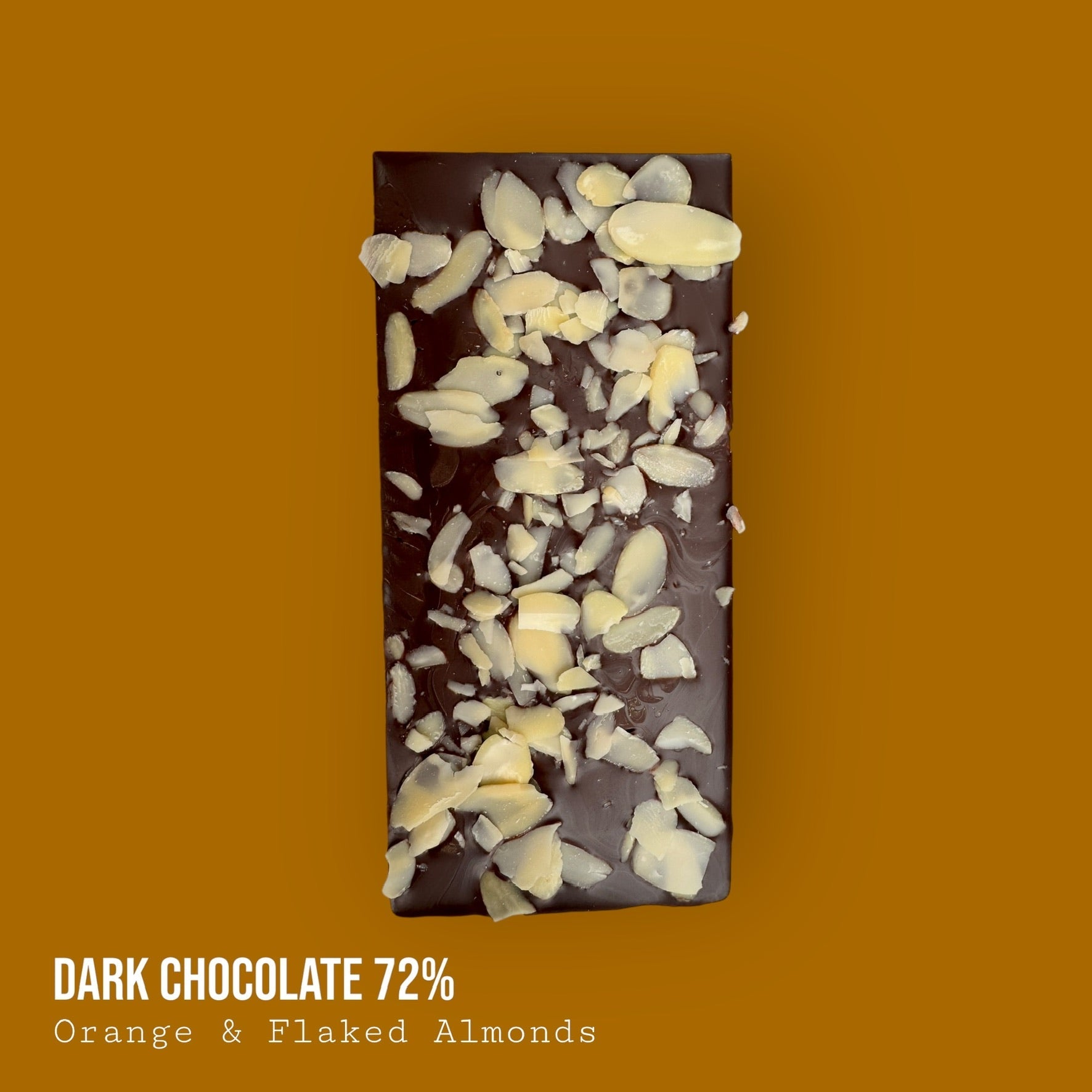 Single Origin Dark Perú 72% Orange & Flaked Almonds 110g