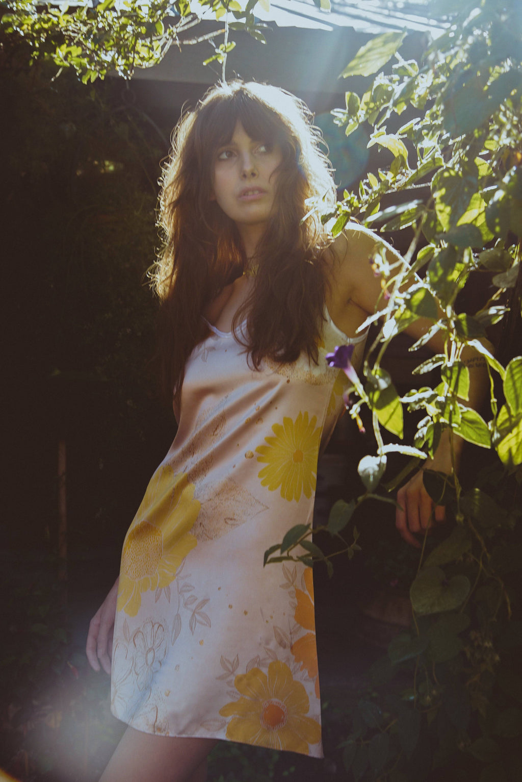 Vela Silk Dress in Flower Constellation