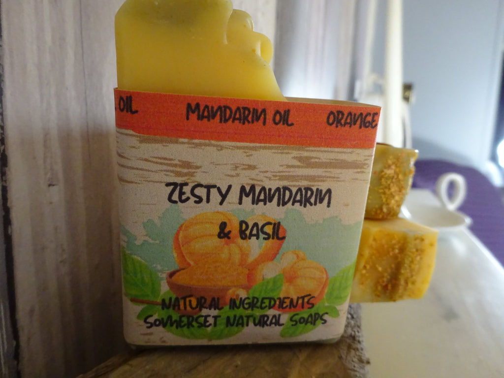 Zesty Mandarin & Basil vegan Soap