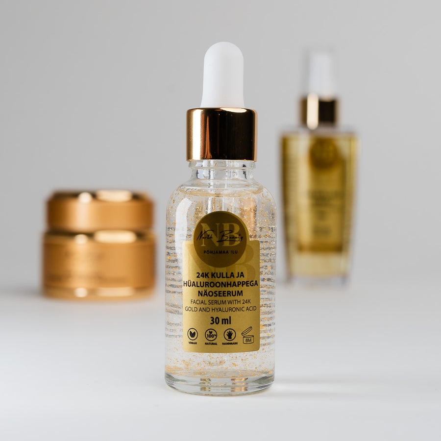 24K Gold & Hyaluronic Acid Serum – Anti-Aging, Moisturizing by North Beauty at www.brixbailey.com