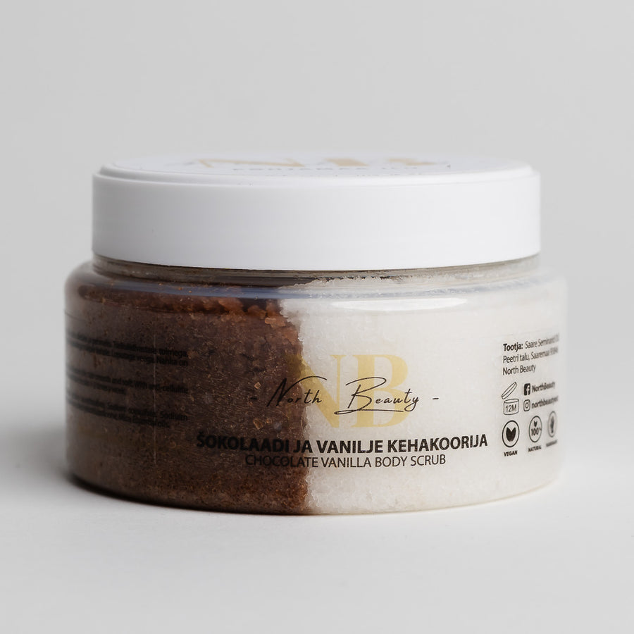 Luxurious Chocolate & Vanilla Body Scrub – Exfoliate & Renew by North Beauty at www.brixbailey.com