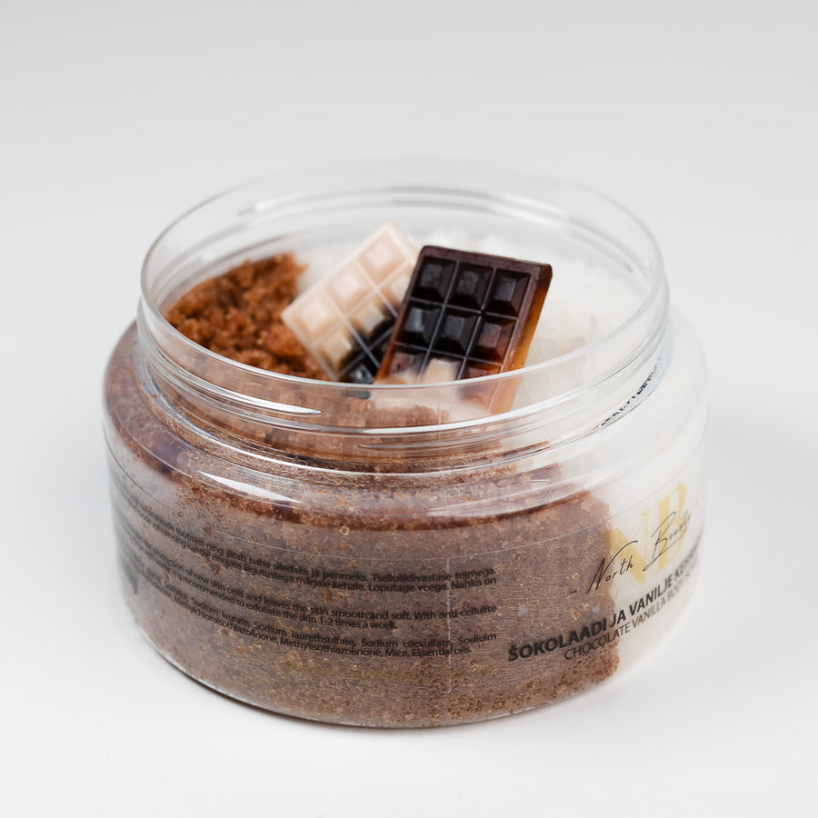 Luxurious Chocolate & Vanilla Body Scrub – Exfoliate & Renew by North Beauty at www.brixbailey.com