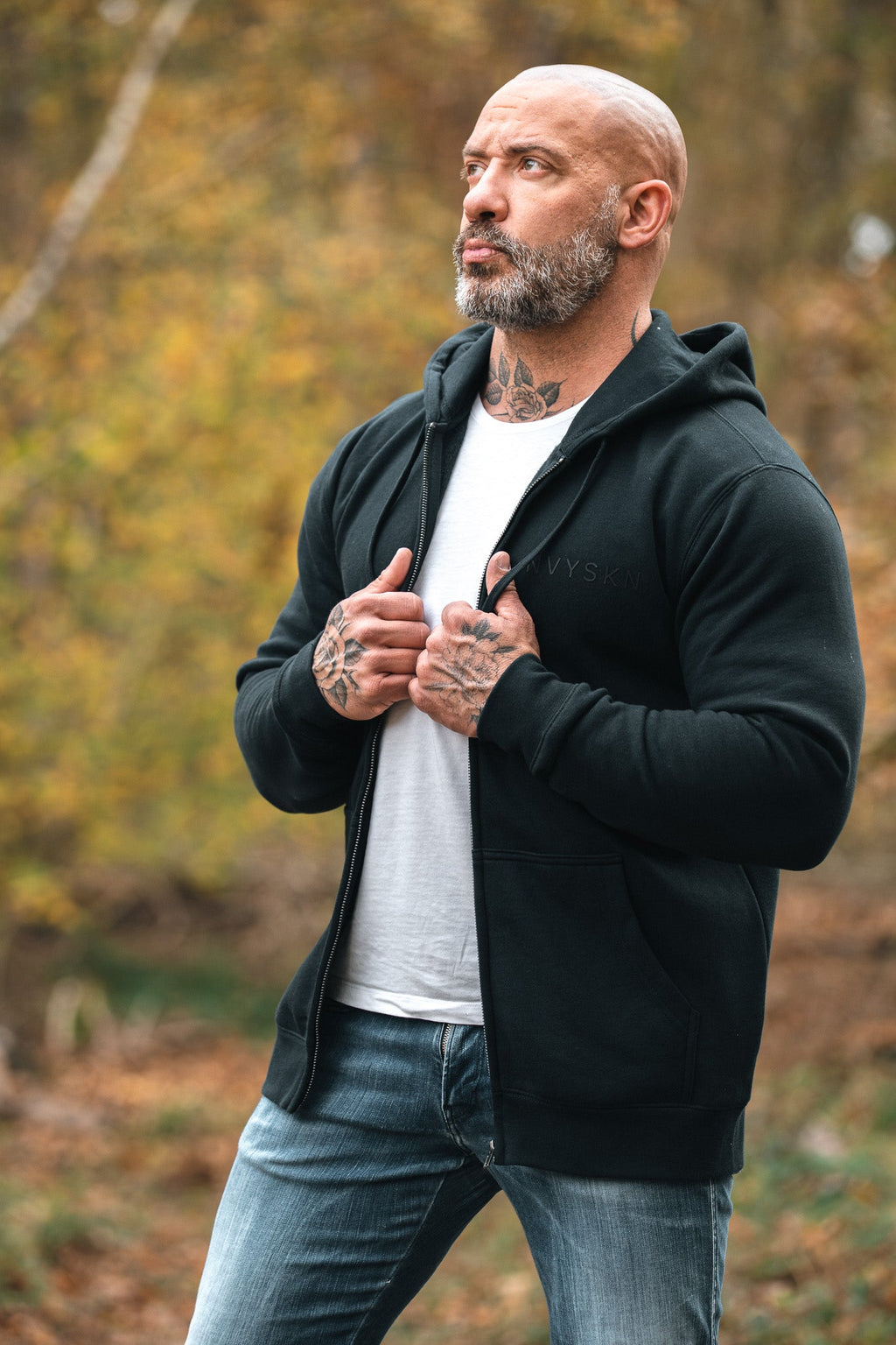 Mid Weight Fleece Zip Up Hoodie