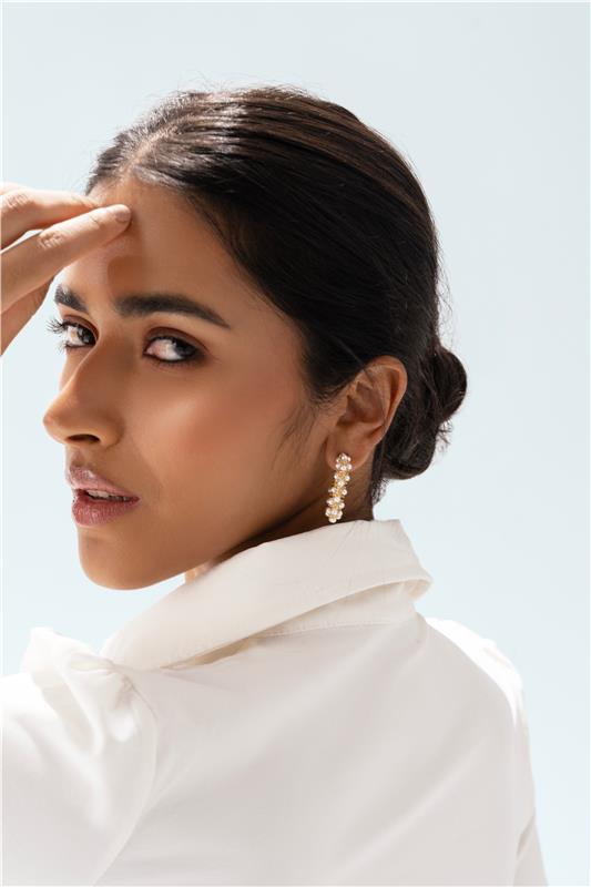 Golden Hoop Statement Earring