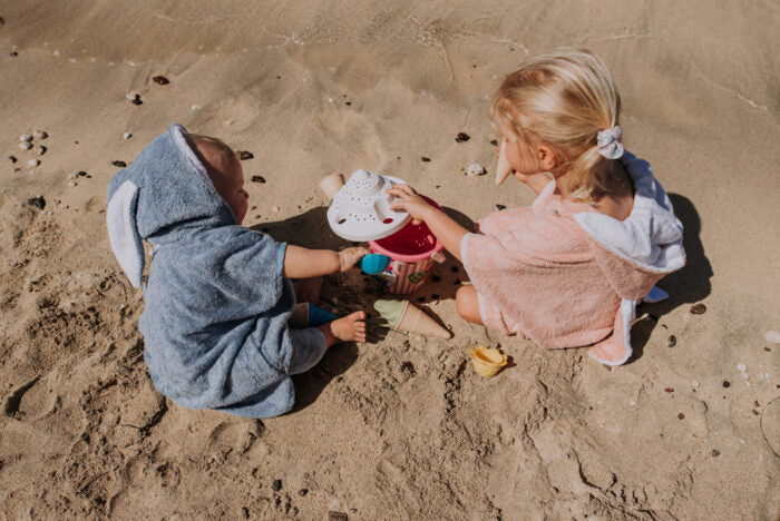 Comfortable Short-Sleeve Poncho RABBIT for Toddlers – Bamboo Terry by RÄTT at brixbailey.com