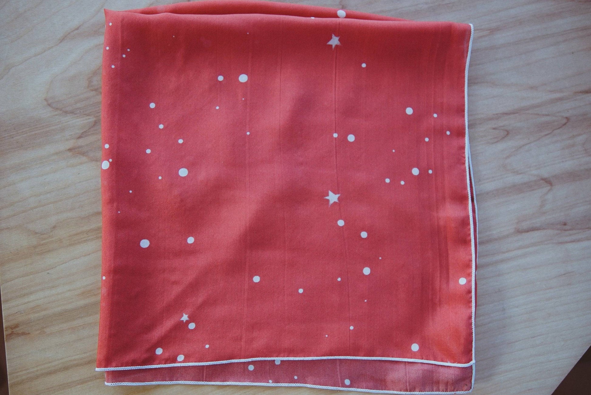 Red Stardust Silk Scarf