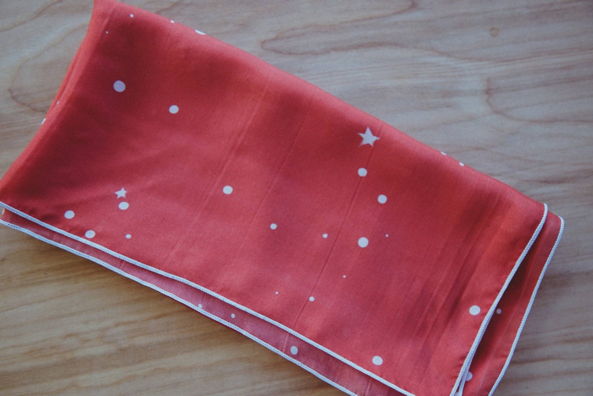 Red Stardust Silk Scarf