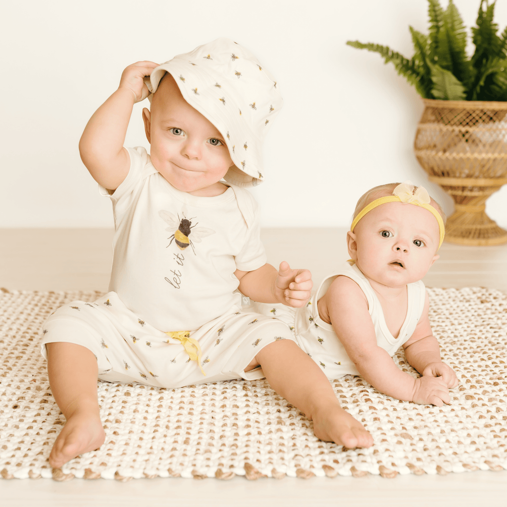 Graphic Organic Cotton Baby Bodysuit Let It Bee