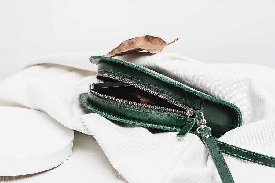 Elegant Half Moon Leather Bag – Chic & Versatile by Craftory at brixbailey.com