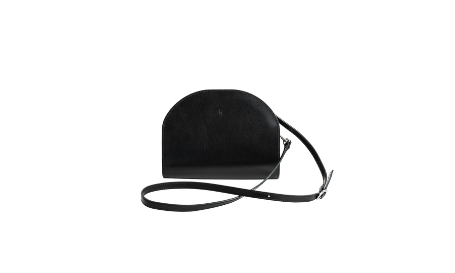 Crescent-Shaped Leather Half Moon Bag – Sleek & Versatile by Craftory at brixbailey.com