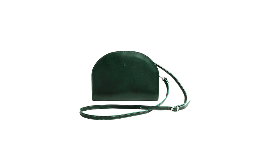 Half Moon Leather Clutch – Chic & Versatile Crescent Bag by Craftory at brixbailey.com