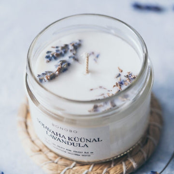 100% Natural Soy Wax Candle with Lavender Essential Oil – Handmade by BONOBO at www.brixbailey.com