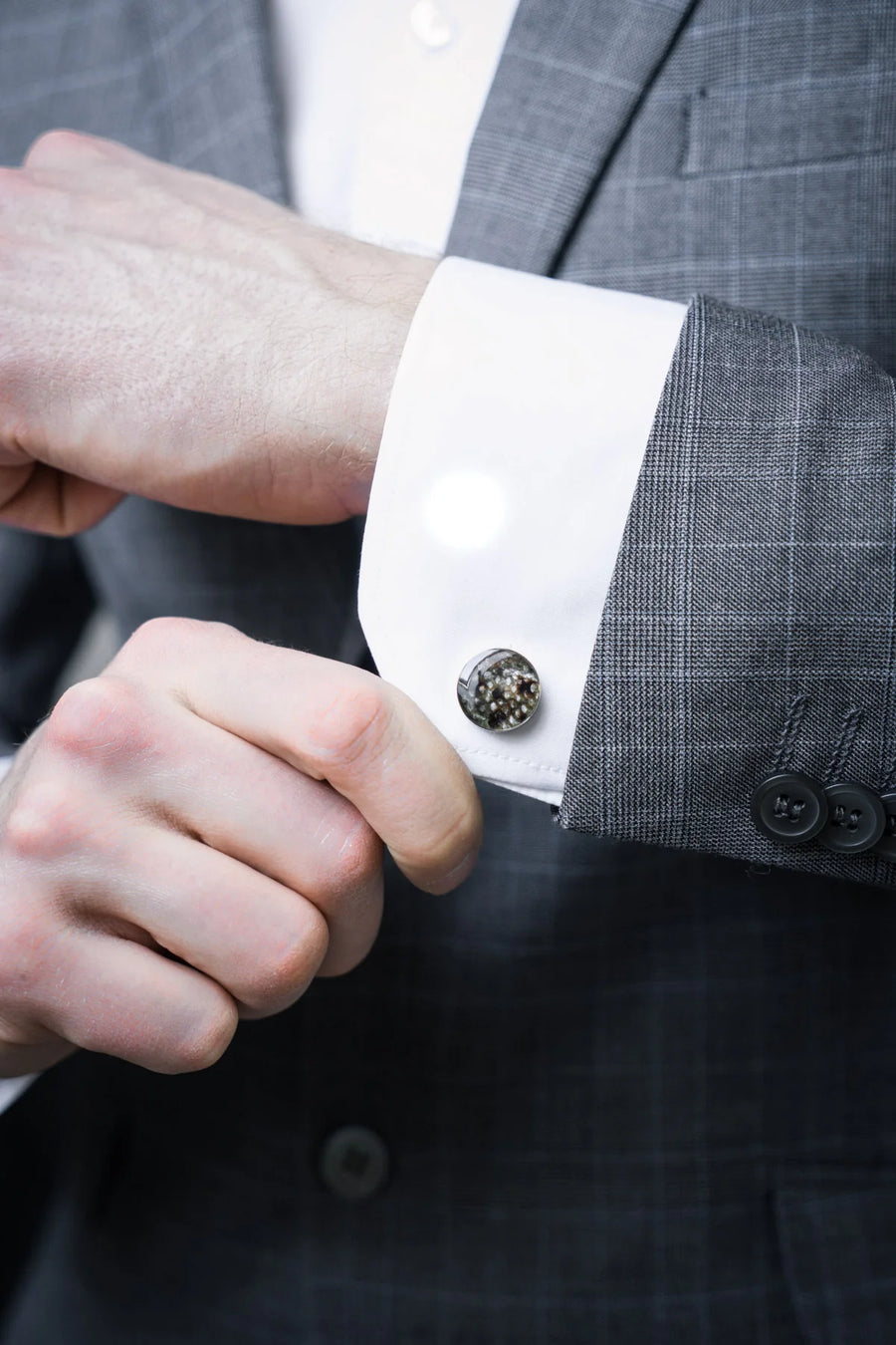 Unique Brown Trout Leather Cufflinks – Ethically Sourced & Handcrafted by Eherüs at www.brixbailey.com