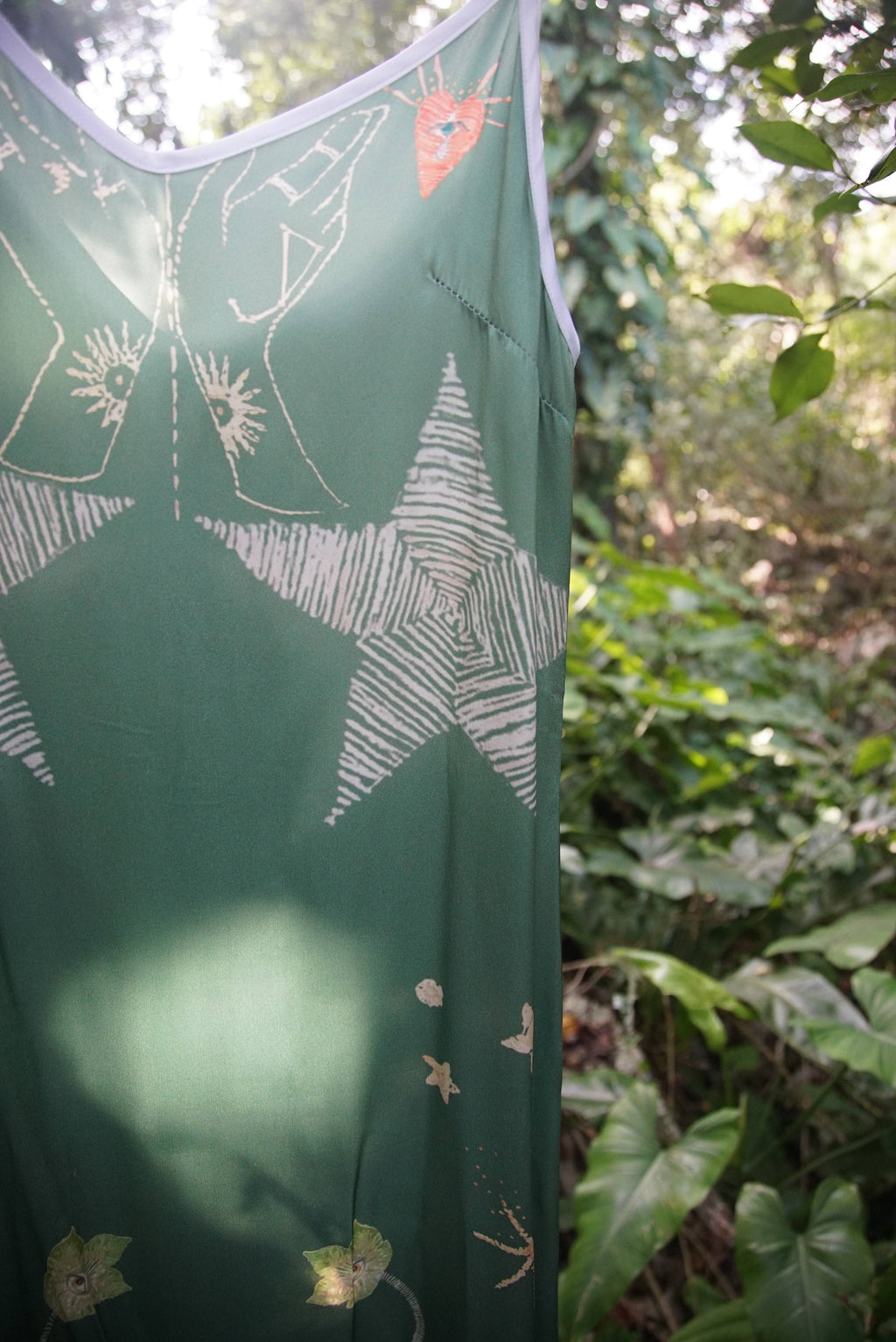 Andromeda Silk Dress in Jungle Altar