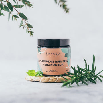 Peppermint & Rosemary Body Scrub – Refreshing & Nourishing by BONOBO at www.brixbailey.com