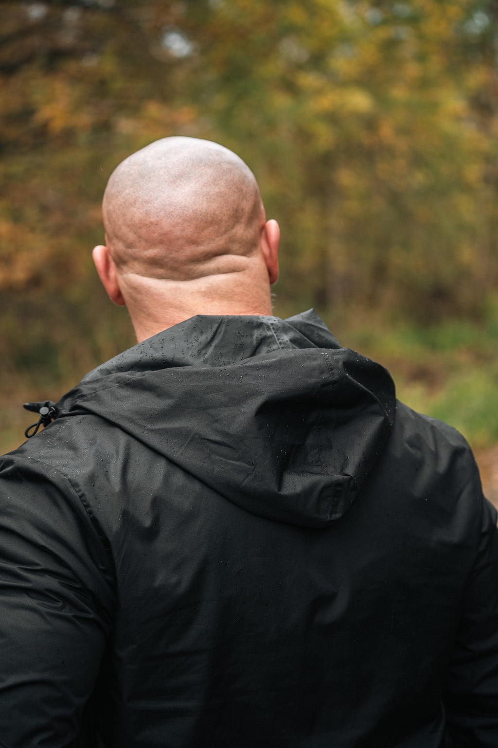 Waterproof Hiking Jacket in Black Lightweight Tactical Shell