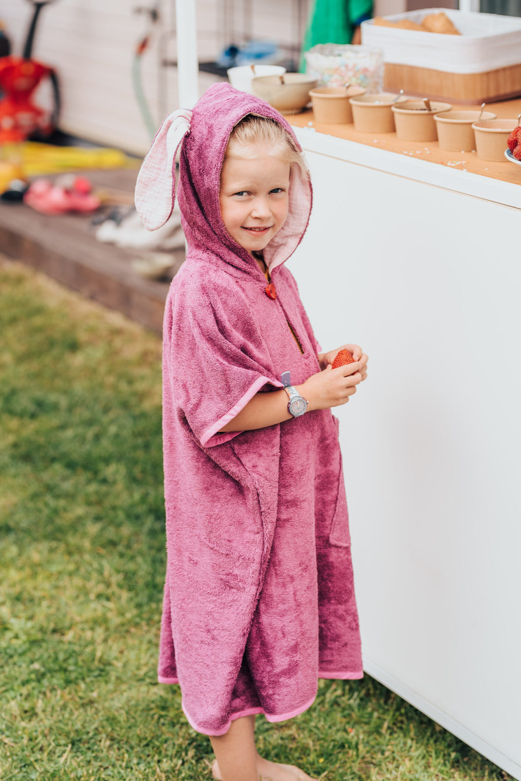 Short-Sleeve Bamboo Terry Poncho – Hooded & OEKO-TEX Certified by RÄTT at brixbailey.com