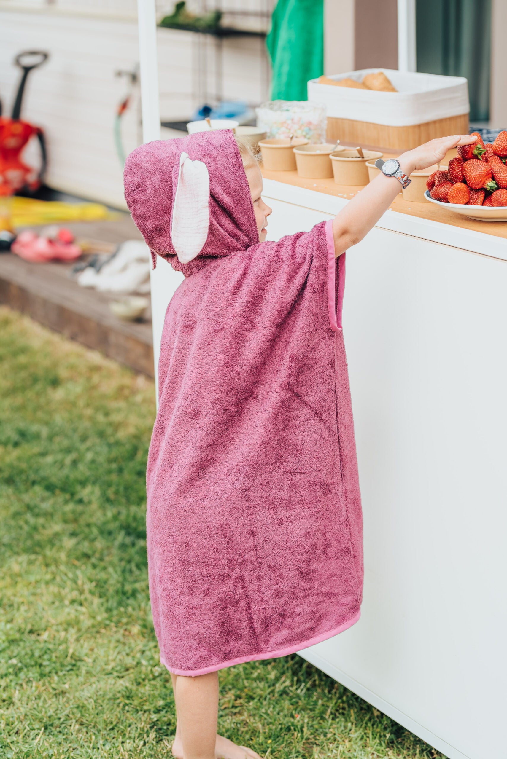 Short-Sleeve Bamboo Terry Poncho for Toddlers – Comfort & Style by RÄTT at brixbailey.com