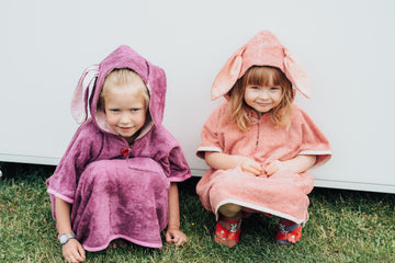 Short-Sleeve Hooded Poncho for Toddlers – Bamboo, OEKO-TEX Certified by RÄTT at brixbailey.com