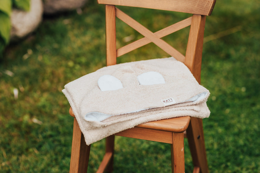 Bamboo Baby Bath Towel with Rabbit Ears – Soft & Eco-Friendly by RÄTT at brixbailey.com