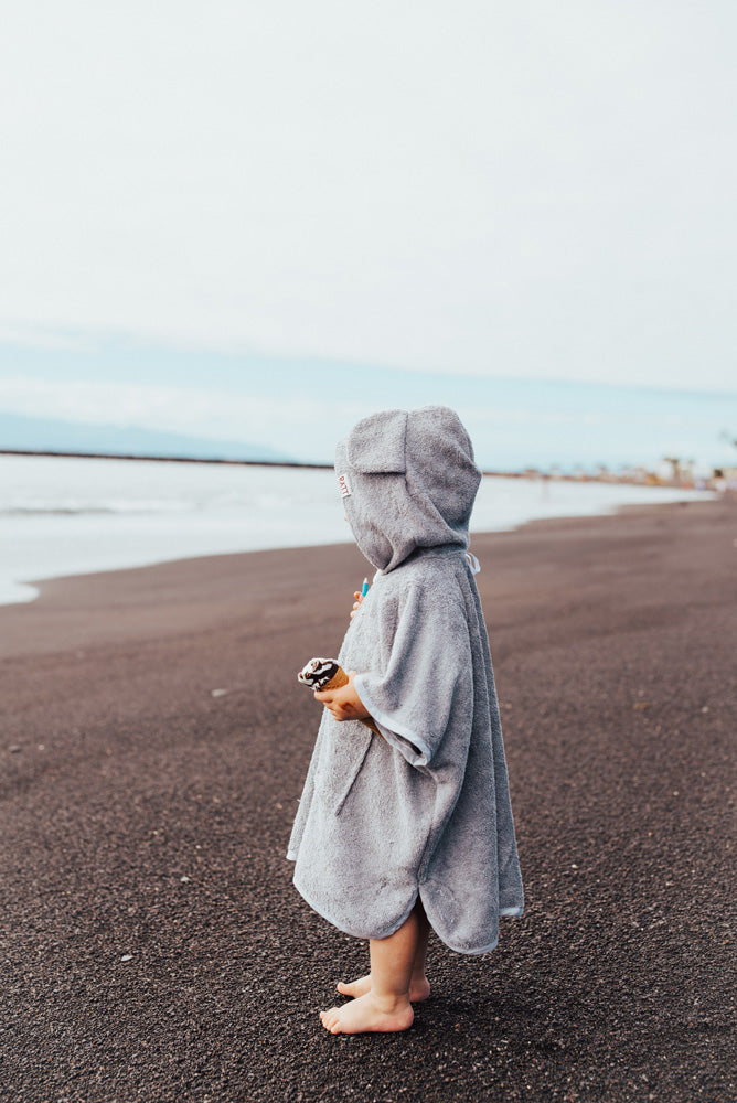 Short-Sleeve Bamboo Terry Poncho for Toddlers – Cozy & Eco-Friendly by RÄTT at brixbailey.com