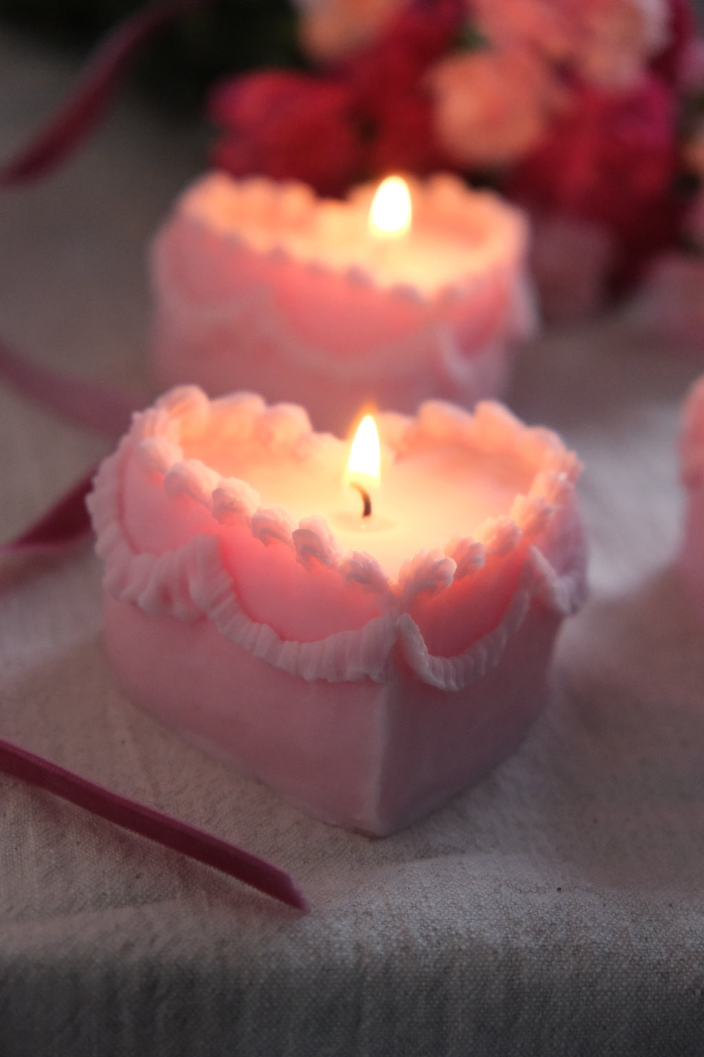 Heart Cake Candle