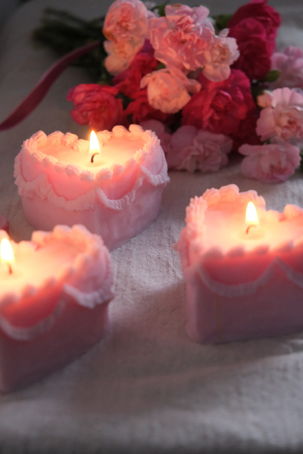 Heart Cake Candle