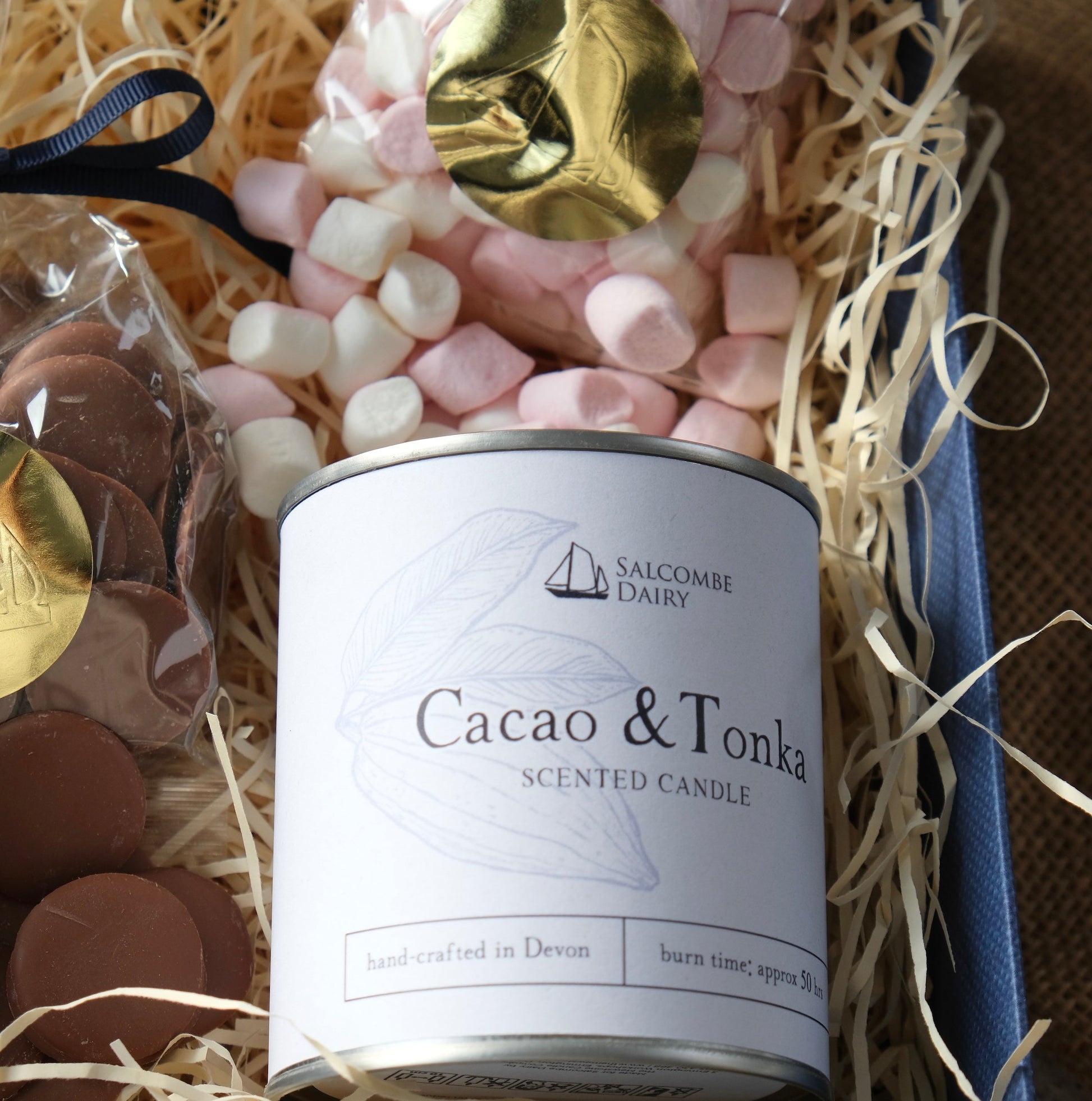'Hygge' Candle And Chocolate Hamper