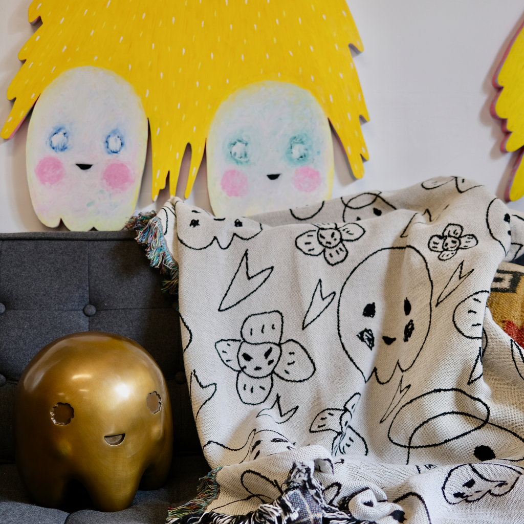 Ghost Buddy Tapestry Throw